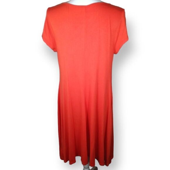 OLD NAVY ORANGE/RED MATERNITY T-SHIRT DRESS SZ.M EUC - Picture 5 of 7